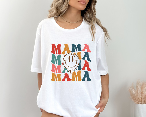 Retro Mama Shirt, Smiley Face Mama Shirt, Mother's Day Shirt For Mom, Mom Tshirt, Mama Tshirt, Pregnancy Announcement Shirt 1.jpg