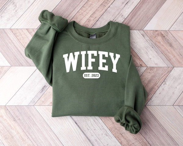 Personalize Wifey Sweatshirt, Engagement Sweatshirt, Bridal Shower Gift, Gift for Bride, Personalized Bridal Gift,Christmas Gift For Wifey.jpg