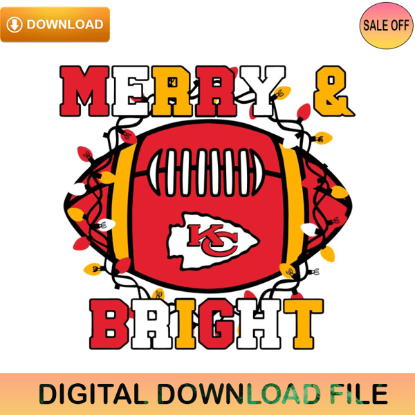 Merry And Bright KC Football Svg Digital Download - Gossfi.com.jpg