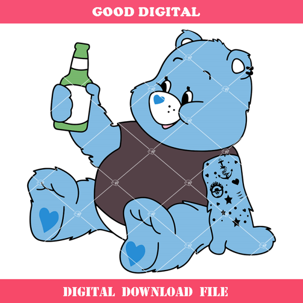 Bear with Beer Svg, Tattooed Bear Svg, Care Bear Svg, Bear.jpg