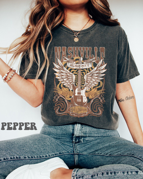 Nashville Music City Tennessee Guitar Shirt, Girls Trip To Nashville Shirts, Nashville Concert Shirt, Nashville Shirt, Concert Shirt.jpg