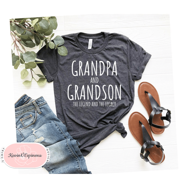 Grandpa And Grandson Shirt, Grandpa TShirt, Gift For Grandad, Papa T Shirt, Papa Gifts, Grandfather Shirts, Father's Day Shirt, Papa Tee.jpg