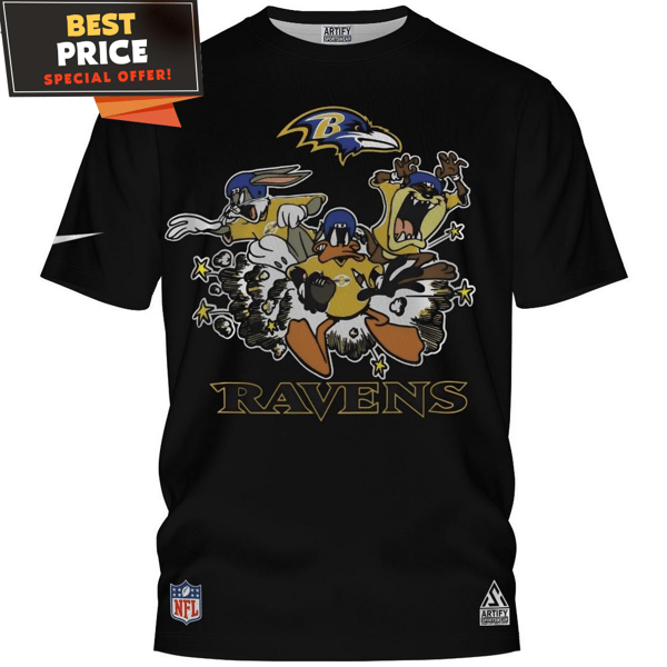 Baltimore Ravens Looney Tunes Team Up Touchdown T-Shirt, Baltimore Ravens Gifts For Men - Best Personalized Gift & Unique Gifts Idea.jpg