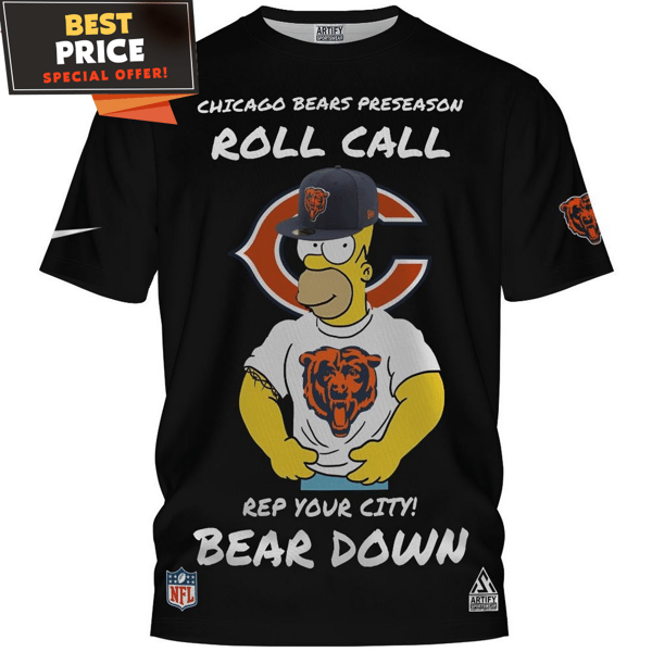 Chicago Bears Simpson Preseason Roll Call Rep Your City Bear Down T-Shirt, Bears Football Gifts - Best Personalized Gift & Unique Gifts Idea.jpg