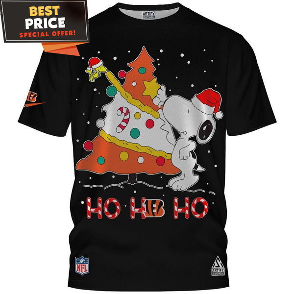 Cincinnati Bengals Snoopy Hohoho Christmas Tree T-Shirt, Cincinnati Bengals Fan Gifts - Best Personalized Gift & Unique Gifts Idea.jpg