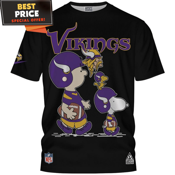 Minnesota Vikings Charlie Brown Snoopy And Woodstock Game Day T-Shirt, Minnesota Vikings Gift Shop - Best Personalized Gift & Unique Gifts Idea.jpg