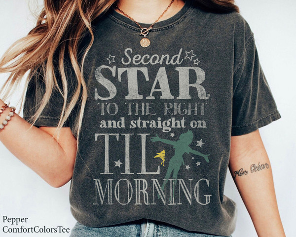 Star To The Right And Straight On Til Morning Peter Pan Shirt Family Matching Walt Disney World Shirt Gift Ideas Men Women.jpg