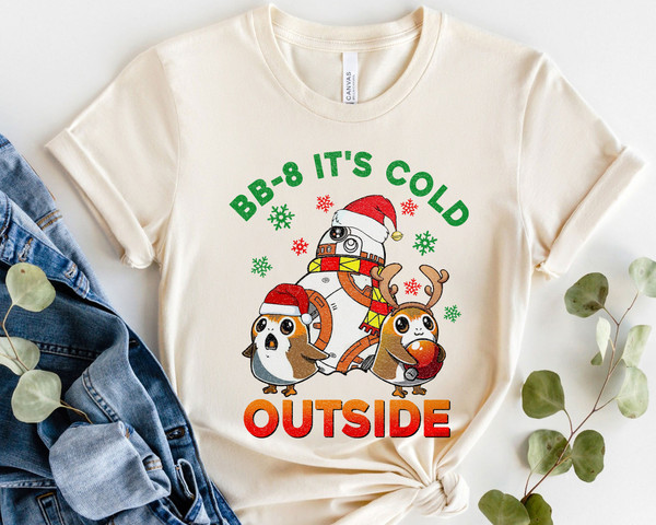 Star Wars Christmas Porg BB-8 It's Cold Outside Shirt Walt Disney World Shirt Gift Ideas Men Women.jpg