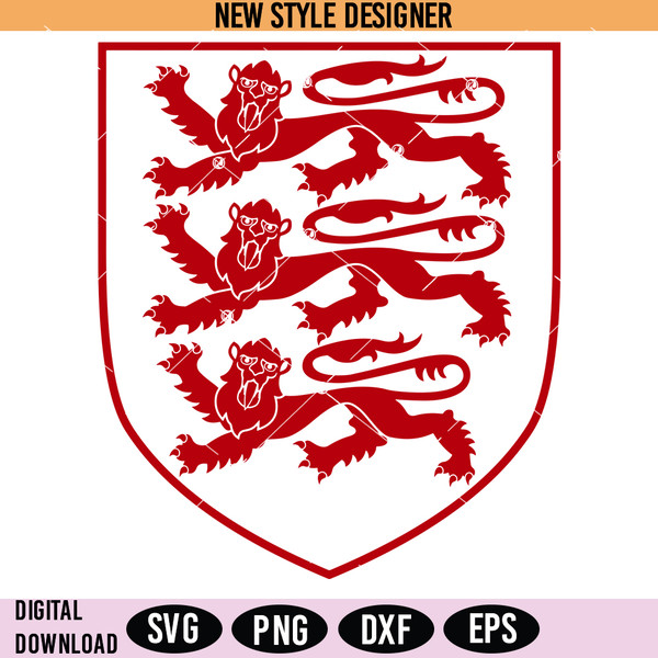 Three Lions Royal Arms Of England Crest Symbol.jpg