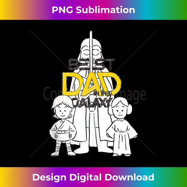 Star Wars Darth Vader Luke and Leia Best Dad in the Galaxy Tank Top - Deluxe PNG Sublimation Download - Access the Spectrum of Sublimation Artistry