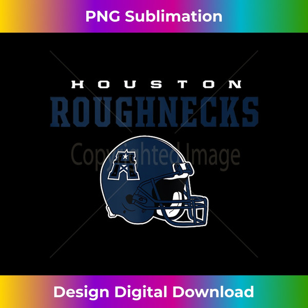 Houston Roughnecks UFL - Vintage Helmet - Houston Football Tank Top - PNG Transparent Sublimation Design