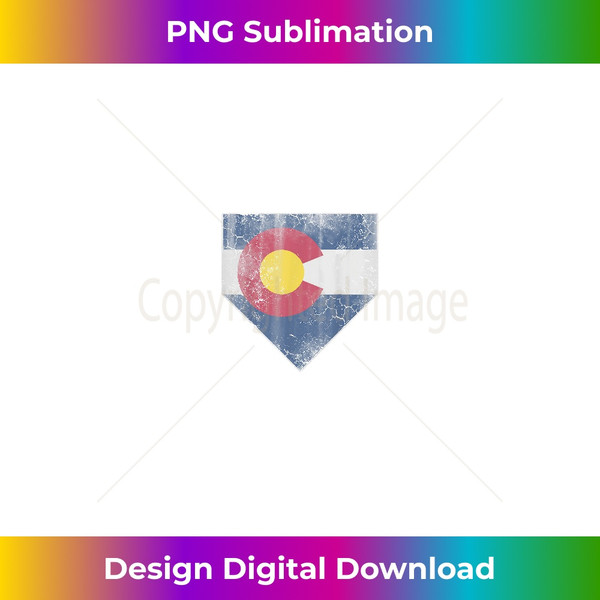 Colorado Flag Shirt Baseball Home Plate T-Shirt Gift - Sublimation-Ready PNG File