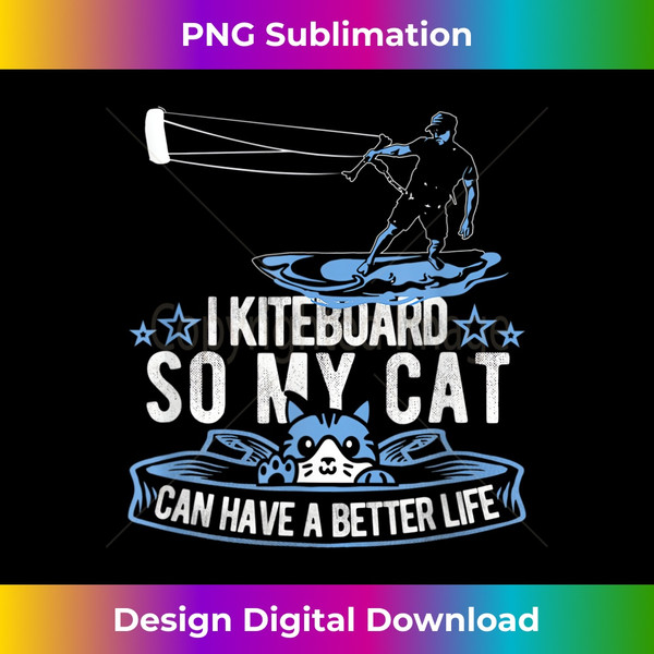 Kitesurfer Cat Kiteboarder Kitesurfing Kiteboarding - Stylish Sublimation Digital Download