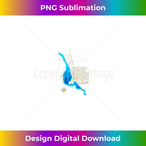 Lake Havasu Map - PNG Transparent Sublimation File