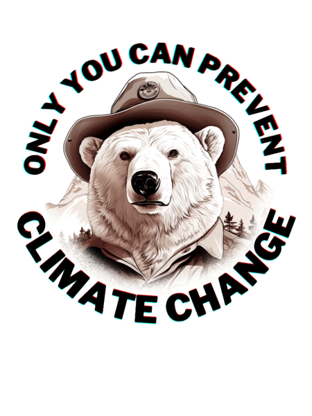 Smokey the Polar Bear Only You Can Prevent Climate Change .png