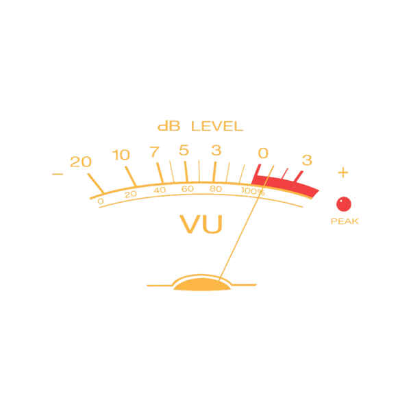 Volume VU Meter Vintage Audio Engineer Recording Studio Gear Head Musician GuitarMug.png