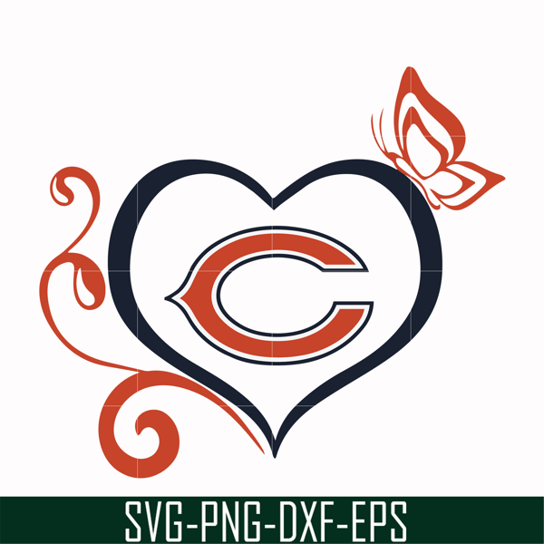 NFL111007T-Chicago Bears heart butterfly svg, Chicago Bears svg, Bears svg, Sport svg, Nfl svg, png, dxf, eps digital file NFL111007T.jpg