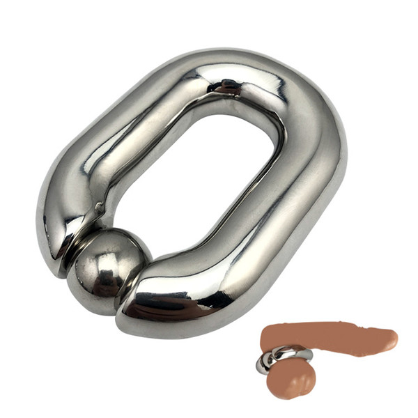 Stainless Steel Ball Stretcher Heavy Duty Scrotum Ring Cock Ring Sex Toys07.jpg