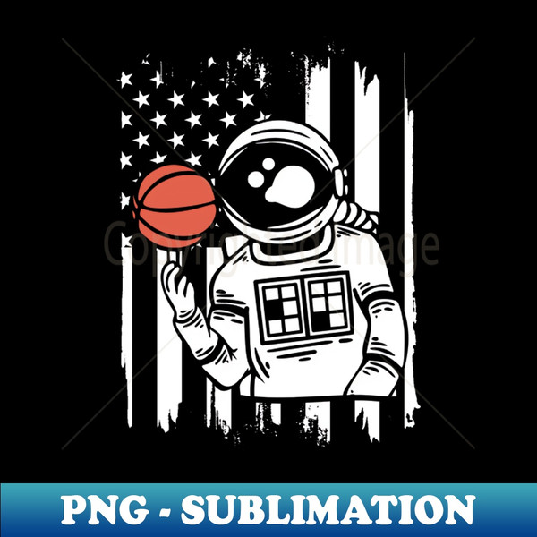 Basketball Astronaut - Artistic Sublimation Digital File