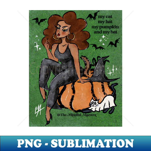 My cat my hat my pumpkin and my bat - Exclusive PNG Sublimation Download