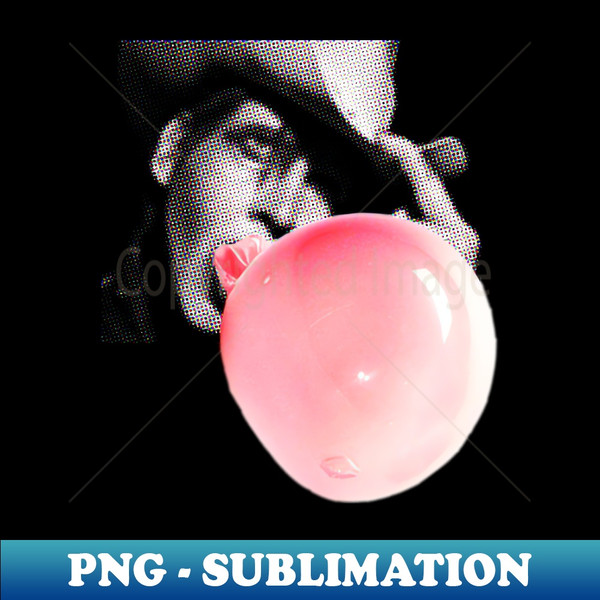 Marilyn manson with pink bubble gum - Exclusive PNG Sublimation Download - Capture Imagination with Every Detail