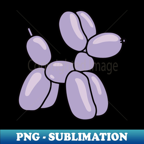 Cute Purple Balloon Animal Dog - Signature Sublimation PNG File - Add a Festive Touch to Every Day