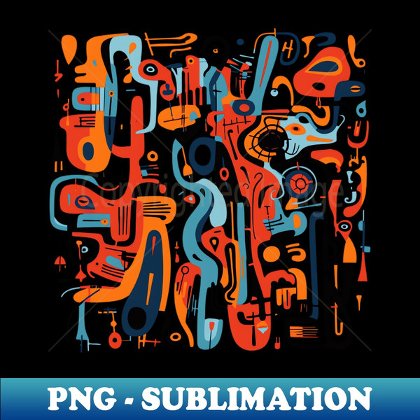 Mid Century Abstract Jazz - Trendy Sublimation Digital Download