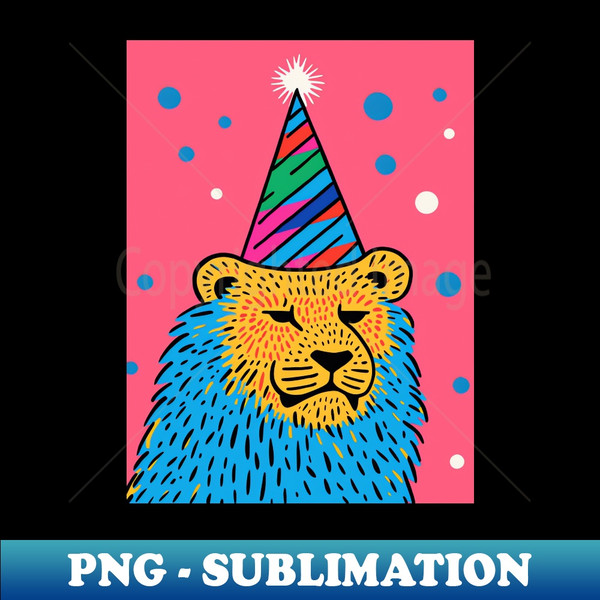 Lion lovers Party Hats for Party Lion T-Shirt 2 T-Shirt - Sublimation-Ready PNG File - Unleash Your Creativity