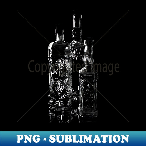 Glass Bottles - Modern Sublimation PNG File