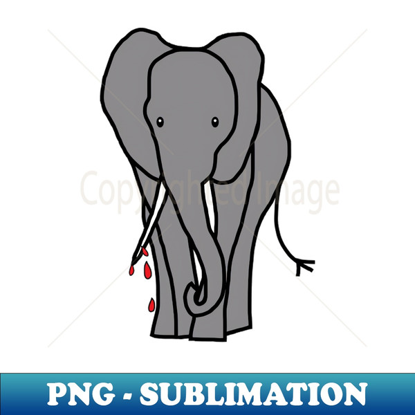 Animals with Sharp Teeth Elephant - Unique Sublimation PNG Download