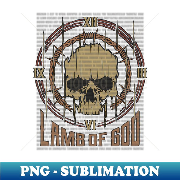 Lamb of God Vintage Skull - Special Edition Sublimation PNG File