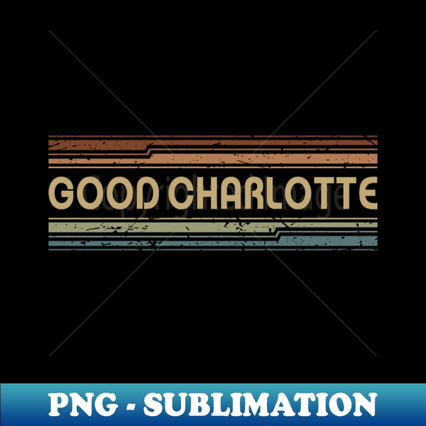 Good Charlotte Retro Lines - Signature Sublimation PNG File