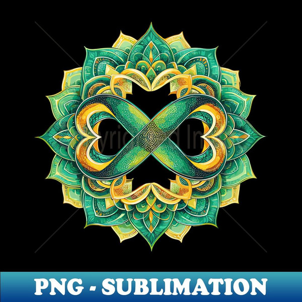 Mandala Green Yellow - Unique Sublimation PNG Download