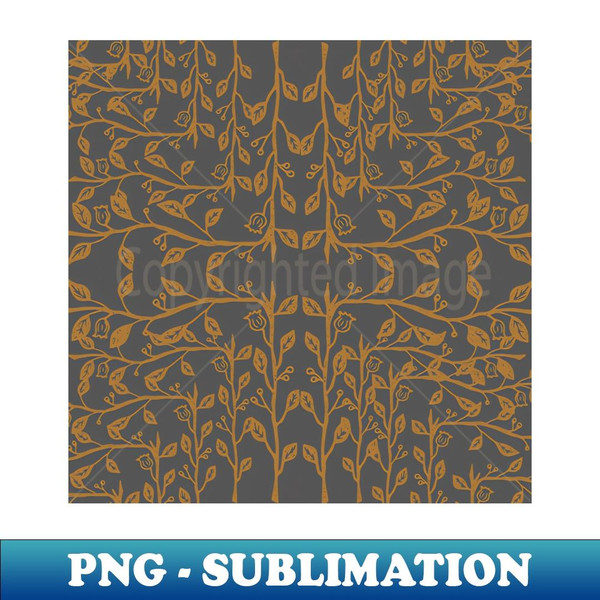 Golden Leaves - High-Quality PNG Sublimation Download