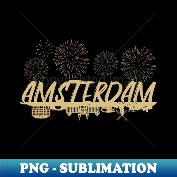Amsterdam Skyline Netherlands - Exclusive Sublimation Digital File
