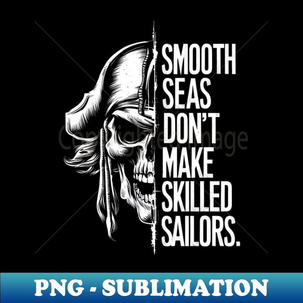 Pirate Skull - Smooth Seas - Premium PNG Sublimation File