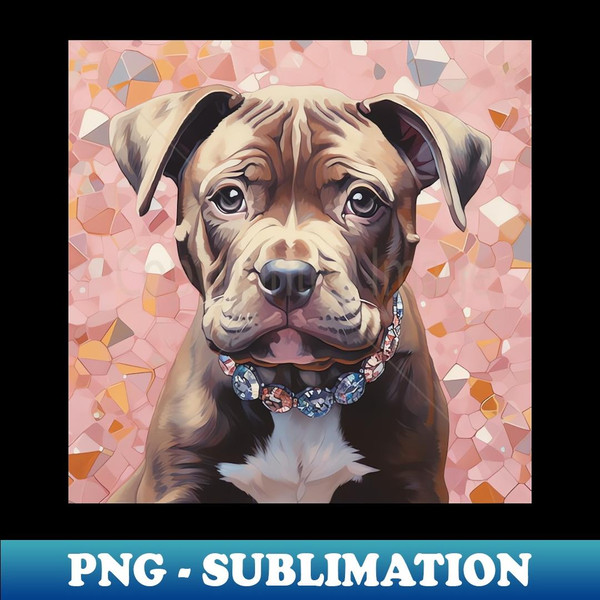 Staffy puppy art - Signature Sublimation PNG File