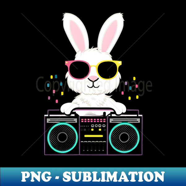 The Bunny DJ - Instant Sublimation Digital Download