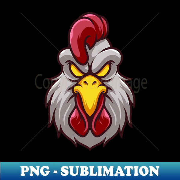 ROOSTER HEAD - Exclusive PNG Sublimation Download