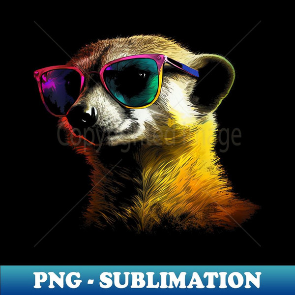 Meerkat Artwork - Animal Art Sunglasses Meerkat - Aesthetic Sublimation Digital File