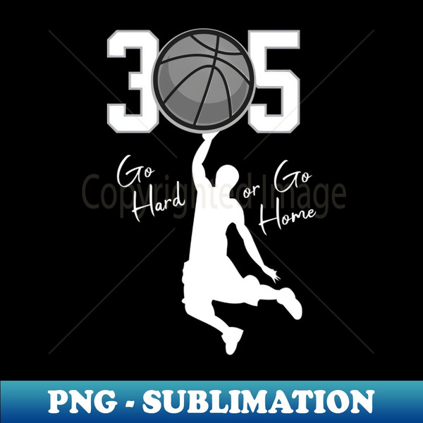305 Miami Basketball Hoops - Professional Sublimation Digital Download