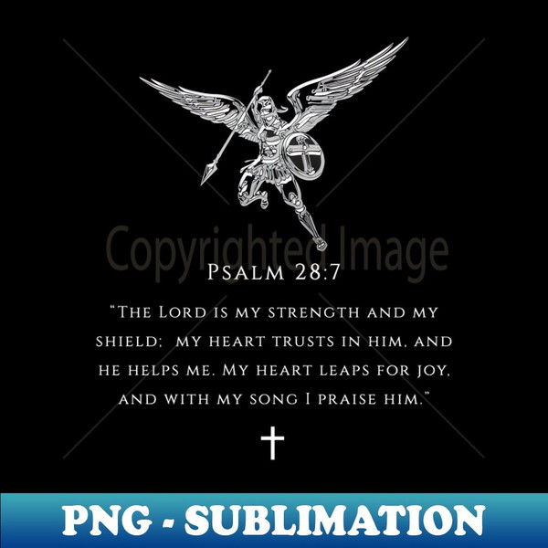 Bible verse - Psalm - PNG Transparent Sublimation Design