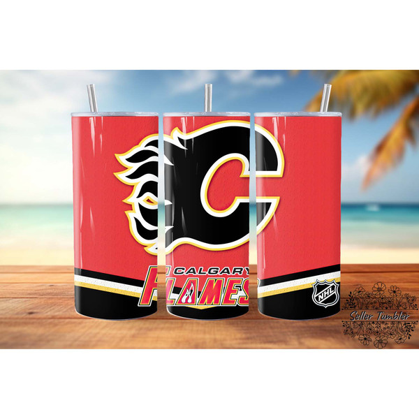 Calgary Flames Tumbler 20 oz Wrap PNG, NHL Tumbler Wraps, Football Tumbler Wrap PNG.jpg