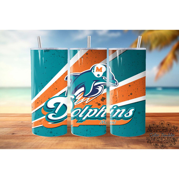 Miami Dolphins Tumbler 20 oz Wrap PNG, NFL Tumbler Wraps, Football Tumbler Wrap PNG.jpg