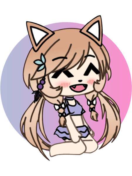 Cute Gacha Life style Kawaii Chibi Kitty Girl Anna Chan  .png