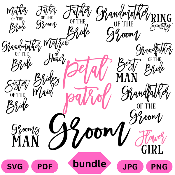 Bridal Party SVG Bundle SVG PDF DXF EPS PNG JPG.png