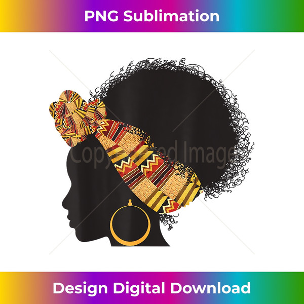 Funny Kente Cloth Head Wrap Gift For African American Women - Minimalist Sublimation Digital File - Reimagine Your Sublimation Pieces