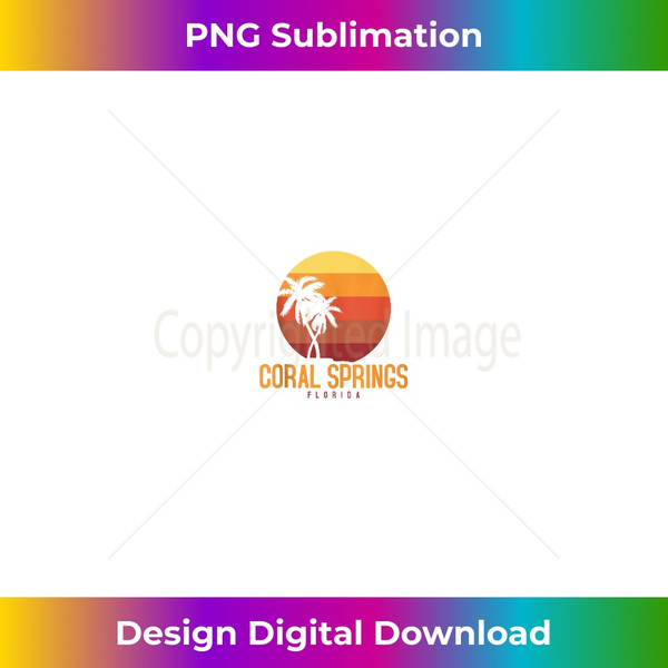 Coral Springs Florida Tank Top - Professional Sublimation Digital Download