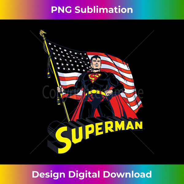Superman American Flag Tank Top 2 - Professional Sublimation Digital Download
