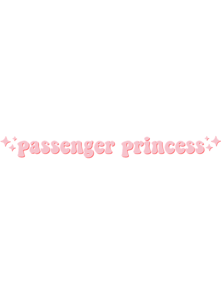 Passenger Princess Car Mirror Decal, Car Mirror Sticker, Rear View Mirror Sticker, Car Decal Sticker.png